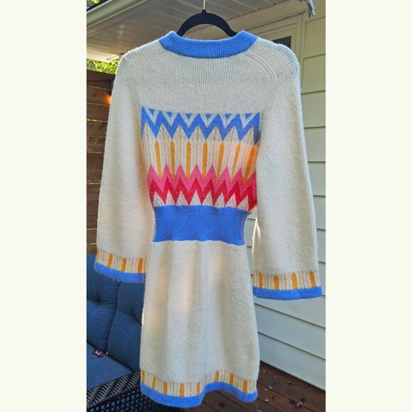 French Connection Neya Fairisle Sweater Dress (size medium, wool/alpaca blend) - Picture 2 of 3